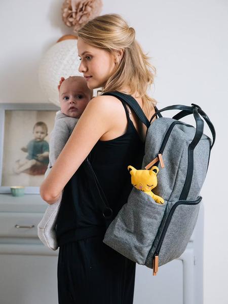 Vertbaudet - Sac à dos à langer gris chiné