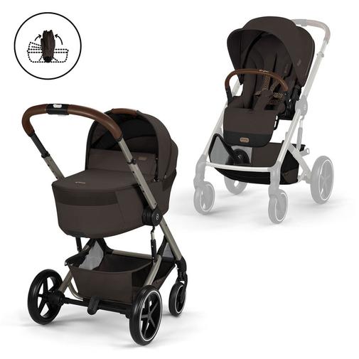Cybex - Pack Poussette Balios S Lux 2026 + Nacelle Pliable - Chocolate Brown