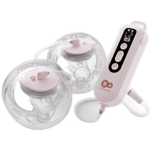 Kinderkraft - Tire-lait double mains libres GentleFlow Pink
