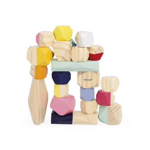 Janod - Pierres En Bois À Empiler Sweet Cocoon Multicolore