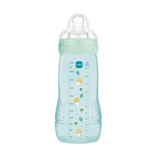 Mam - Biberon Easy Active débit rapide 330ml ice - Bleu