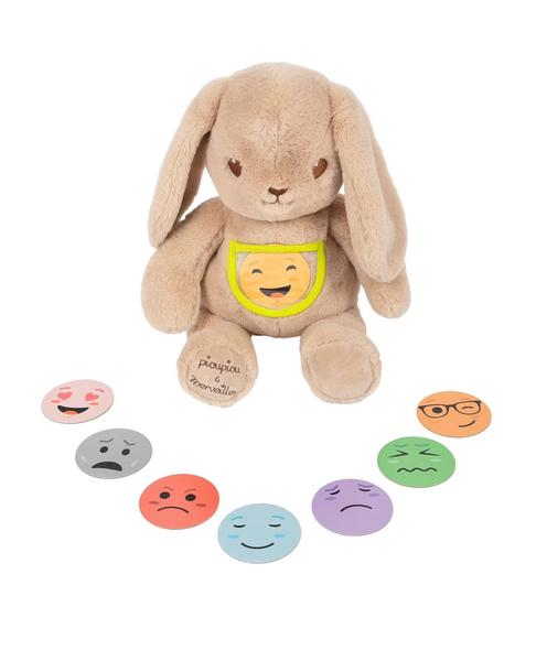 Pioupiou Et Merveilles - Peluche Lapin Marcel Des Emotions 40 Cm Beige