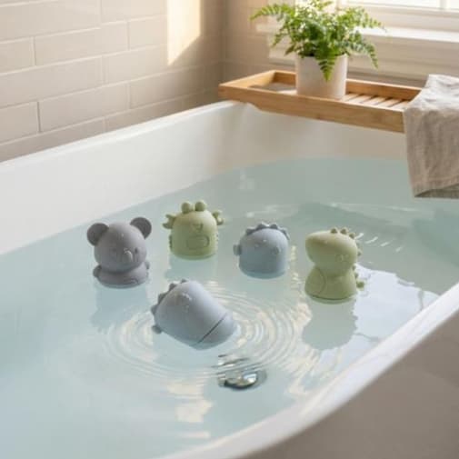 GMLB - Jouet de bain 4 animaux Couleur bleu et vert