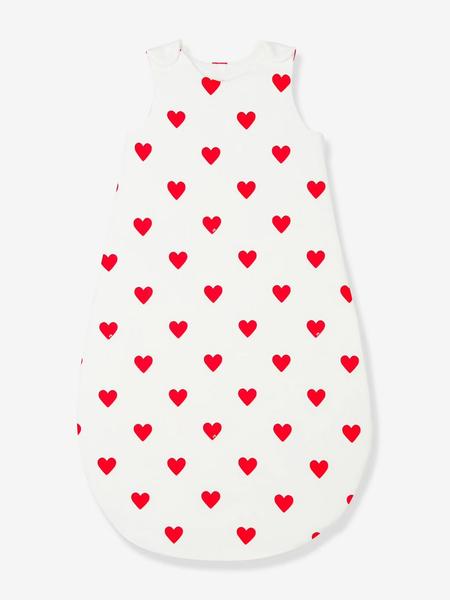 Petit Bateau - Gigoteuse à coeurs en coton Petit bateau blanc