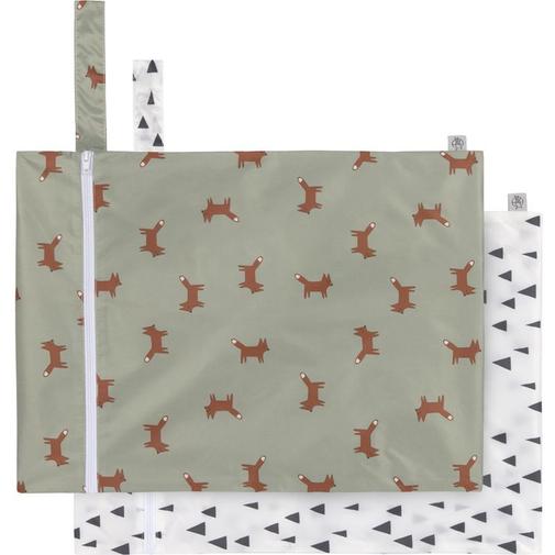 Lassig - Lot de 2 sacs à couches imperméables Little Forest Renard