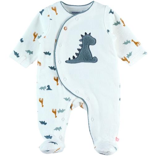 Noukie's - Pyjama chaud Tiga, Stegi & Ops en velours (3 mois)