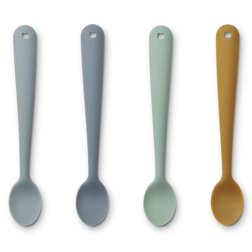 Liewood - Lot de 4 Cuillères Siv - Blue Multi Mix