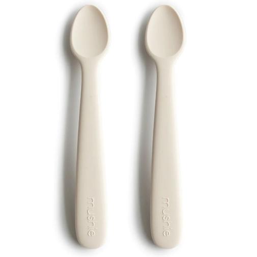 Mushie - Lot de 2 cuillères en silicone Ivoy