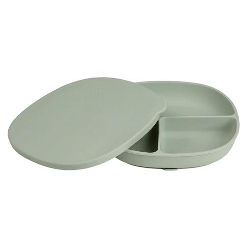 B.BOX - Assiette Compartimentée à Ventouse et Couvercle - Sage
