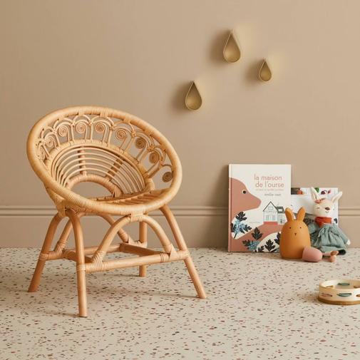 sweeek - Fauteuil Enfant Bohème Rotin Naturel