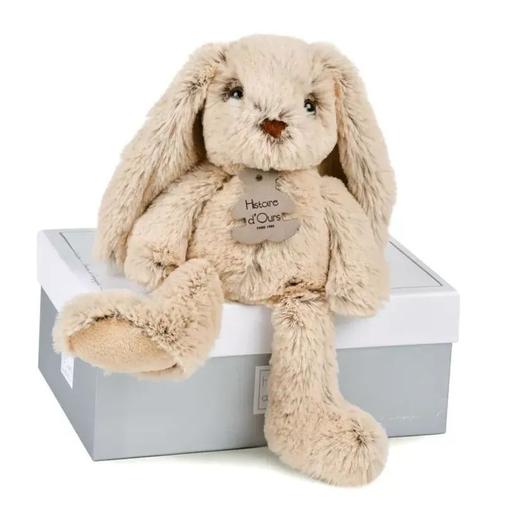 Histoire d'Ours - Peluche lapin beige 25 cm