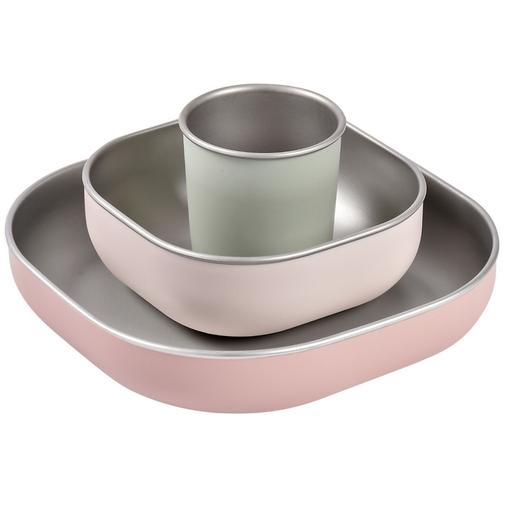 Béaba - Coffret repas en Inox Barbe à papa (3 pièces)