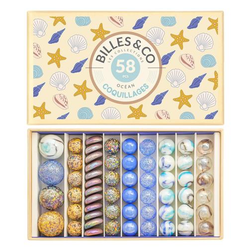Billes & Co - Billes & Co - Coffret de 58 billes Coquillages