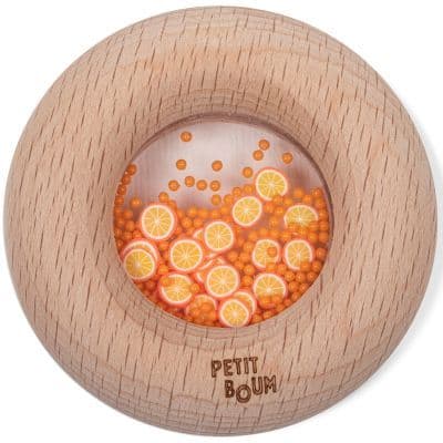 Petit Boum - Hochet sensoriel Sensory Donut oranges
