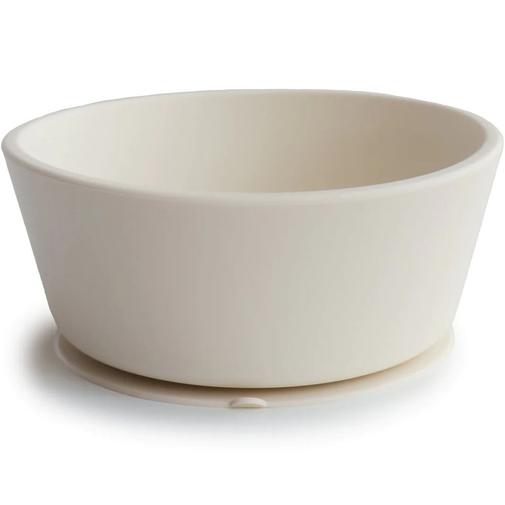 Mushie - Bol à ventouse en silicone Ivory