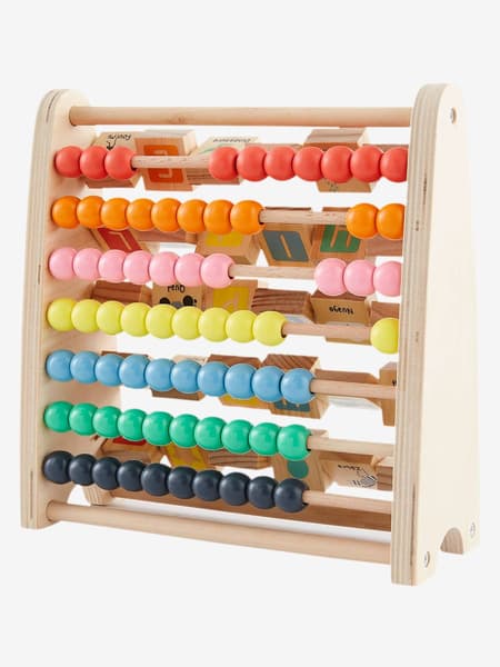 Vertbaudet - Boulier d'apprentissage en bois FSC® multicolore - Vertbaudet