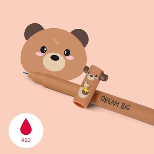 LEGAMI - Stylo À Encre Gel Effaçable - Teddy Bear Marron