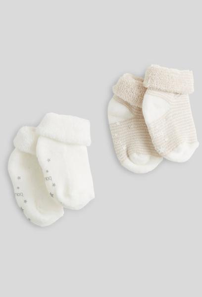 Bout'Chou - Lot de 2 paires de chaussettes bouclettes contenant du coton BIO GOTS