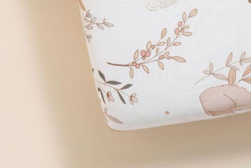Mon Lit Cabane - - Drap Housse Forest Friends - Blanc