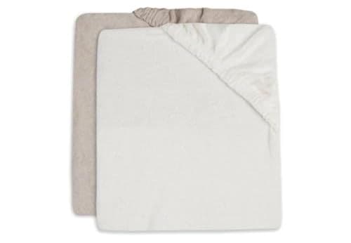 Jollein - Lot de 2 housses matelas à langer 50x70 cm Éponge Ivoire et Nougat - Jollein