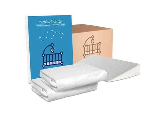 bebeboutik.fr - protège matelas bébé 60x120 cm ( 2 unité)+ plan incliné ( Limite les reflux,Réduit les congestions nasales et les coliques )