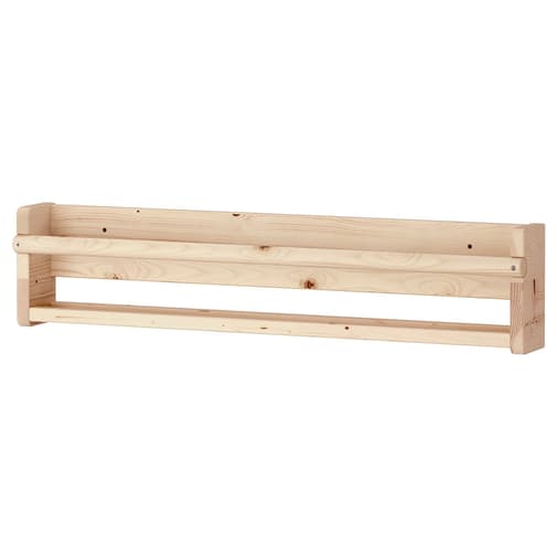 IKEA - FLISAT Rangement mural - pin teinté blanc clair 70x9x16 cm