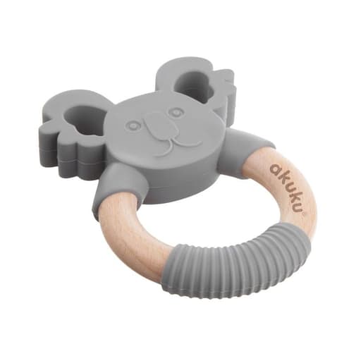 Jukki.fr - Boutique bébé - AKUKU - Jouet de dentition en bois de silicone – KOALA