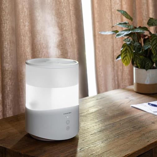 Lanaform - Humidificateur d'air et diffuseur d'huiles essentielles - lumière d'ambiance led