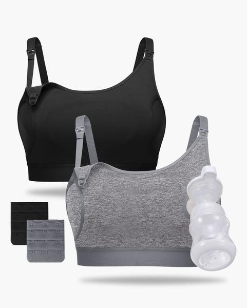 Momcozy - L'original : Notre soutien-gorge de base pour l'allaitement et le pompage (2 packs)