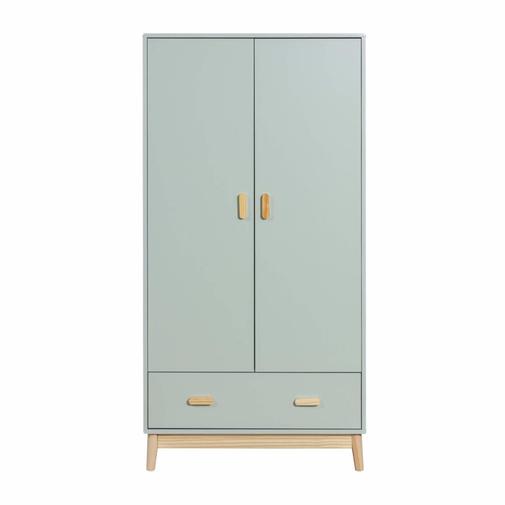Mobili Rebecca - Armoire pour enfants avec 2 portes et 1 tiroir vert