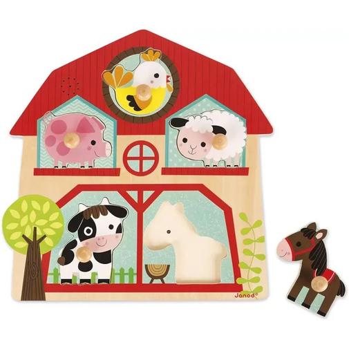 Janod - Puzzle sonore les copains de la ferme