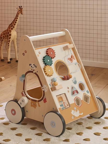Vertbaudet - Chariot de marche avec freins en bois FSC® big family