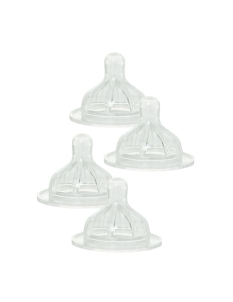 Le Biberon Français - Tétines 6 mois et + | Lot de 4 avec Système Anti-colique | Système à 3 Vitesses