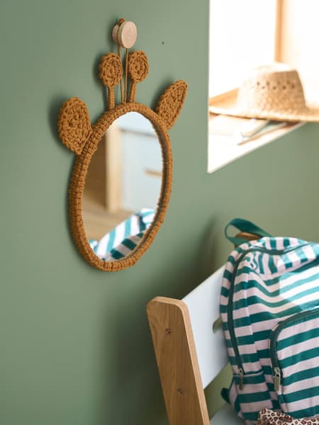 Vertbaudet - Miroir girafe tricot camel - Vertbaudet
