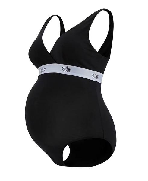 Cache Coeur - Body De Maternité D'allaitement Life Noir