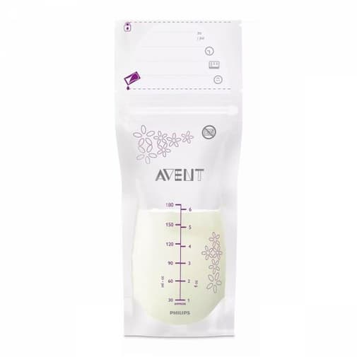 Philips Avent - Lot de 25 sachets de conservation lait maternel 180ml