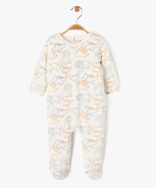 GEMO 4G BEBE - Pyjama dors-bien en velours à motifs dinosaures bébé garçon