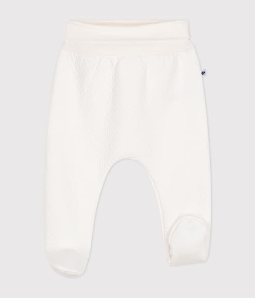 Petit Bateau - Pantalon à pieds en tubique matelassé  bébé