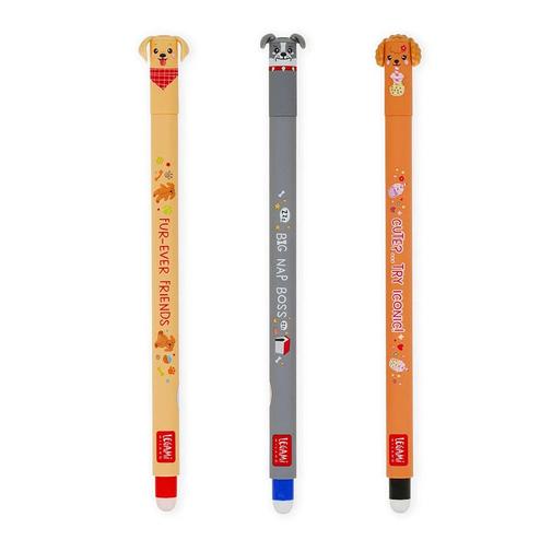 LEGAMI - Set 3 stylos gel effaçable Fur-ever Friends - Multicolore