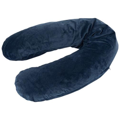 Prémaman - Coussin d'allaitement avec housse en velours Nuit Magique - Bleu marine