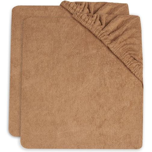 Jollein - Lot de 2 housses de matelas à langer en éponge Biscuit (50 x 70 cm)