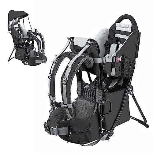 besrey - besrey Porte-bébé de randonnée, Sac à dos pour enfant, à usage en extérieur, Pliable - Noir