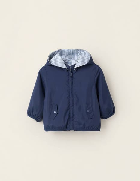 Zippy - Taille 1/3 mois Veste réversible avec capuche amovible bleu foncé - Zippy