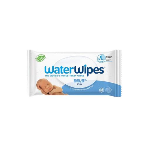 Waterwipes - 60 lingettes à l'eau compostables - Blanc