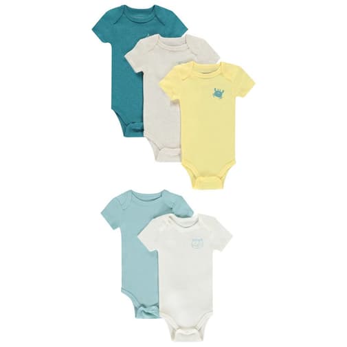 Orchestra - Lot de 5 bodies manches courtes printés pour bébé garçon
