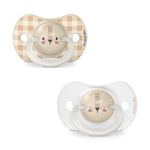 Suavinex - Lot de 2 sucettes silicone SX Pro Night & Day 6-18M lion