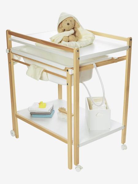 Vertbaudet - Table à langer avec baignoire intégrée MagicTub naturel/blanc