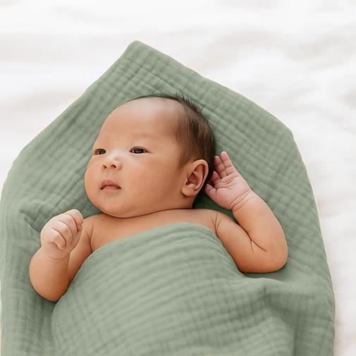Papate - Maxi lange en coton bio vert