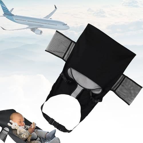 WELLXUNK - Repose Pied Avion Enfant, Lit Avion Enfant, Lit Bébé Avion, Lit Bébé pour Voyage en Avion, Extension de SièGe pour Enfant, Hamac Siège Confort Repose-Pieds Intégré Aéré pour Enfant Sommeil Vol