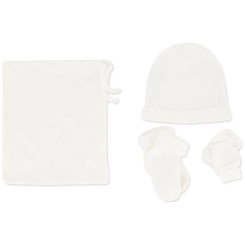 Tartine et Chocolat - kit naissance bonnet chaussettes mouffles en coton bio